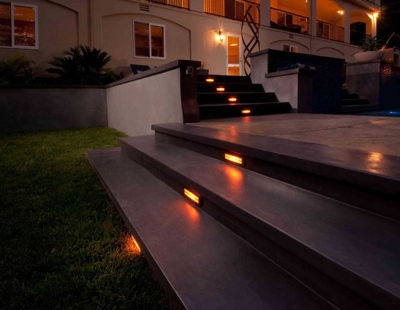 Sealed concrete stairs