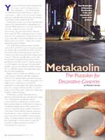 Feb Mar 2005 Concrete Decor-Metakaolin The Pozzolan for Decorative Concrete