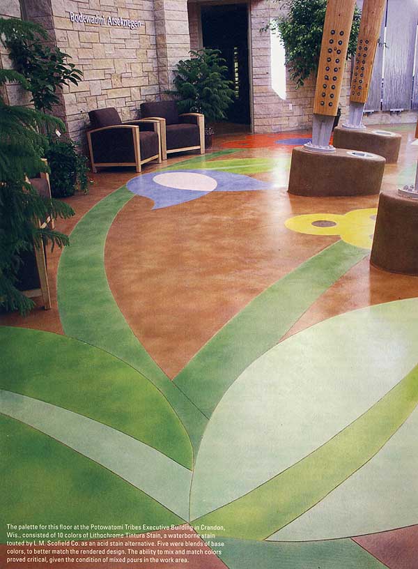 acid stained decorative concrete