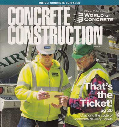 Sculpting Hillsides Article in Concrete Construction Magazine June 2014